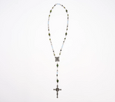 Connemara Marble Mother's Love Silver Tone Blue Rosary